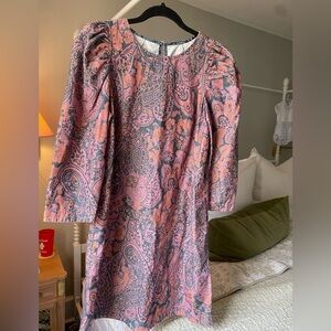 Corduroy paisley dress